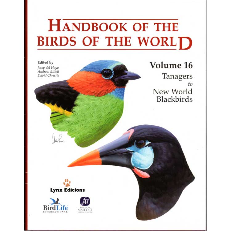 Handbook of the Birds of the World, Volume 16: Tanagers to New World Blackbirds cover