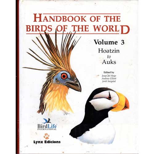 Handbook of the Birds of the World, Volume 3: Hoatzin to Auks [USED] cover