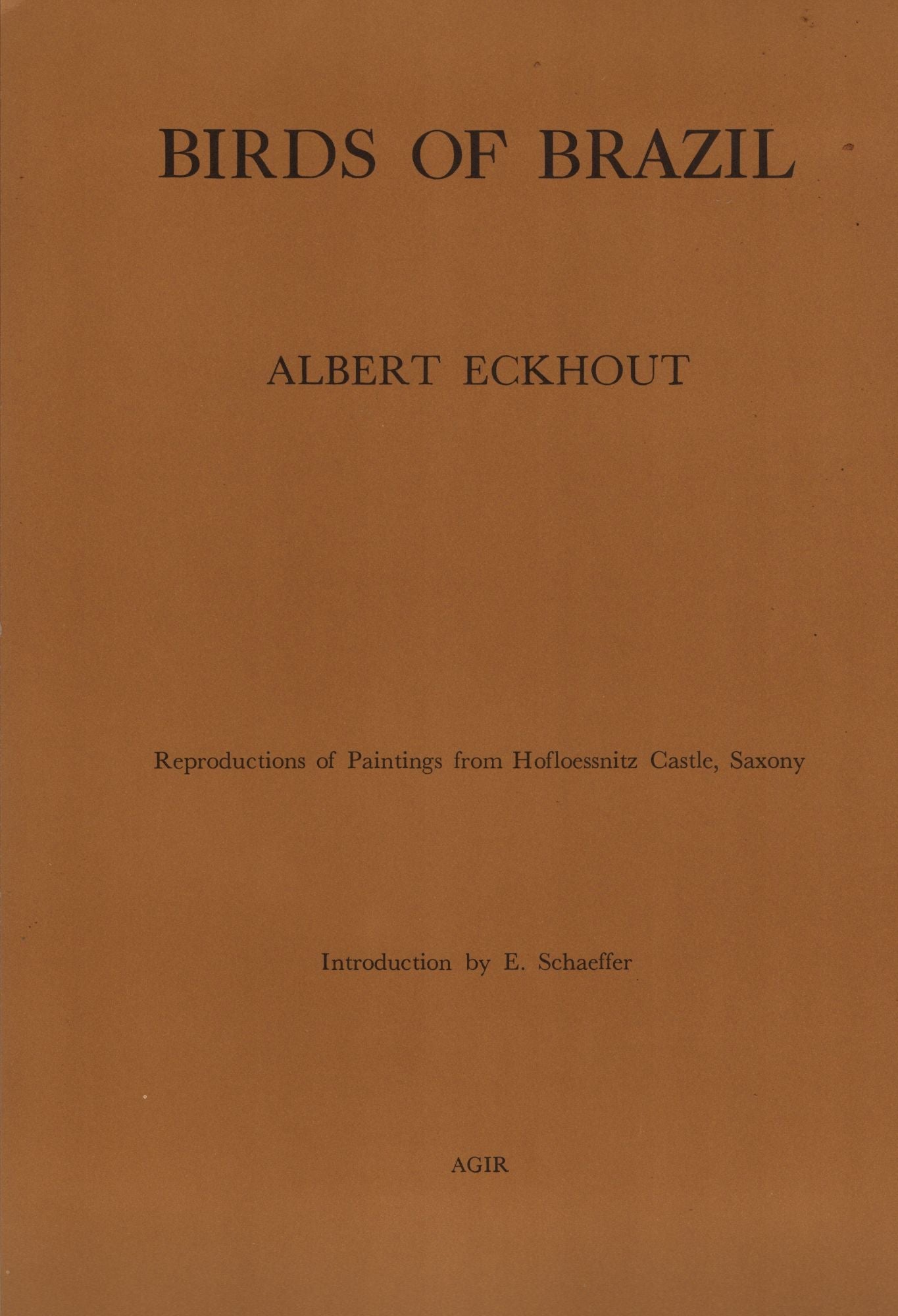 Book cover and/or sample page of Birds of Brazil: Reproductions of Paintings from Hofloessnitz Castle, Saxony
