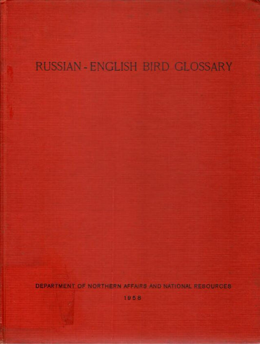Book cover Russian-English Bird Glossary