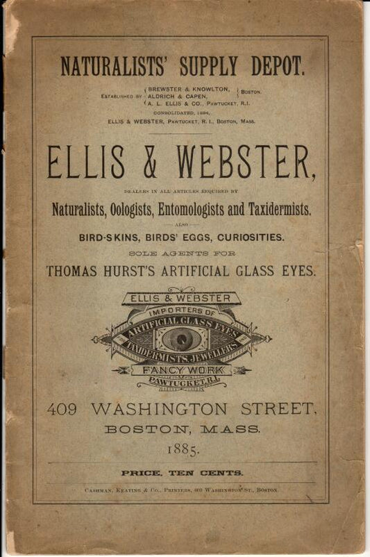 Book cover Naturalists' Supply Depot Catalogue of Naturalists' Supplies, 1885