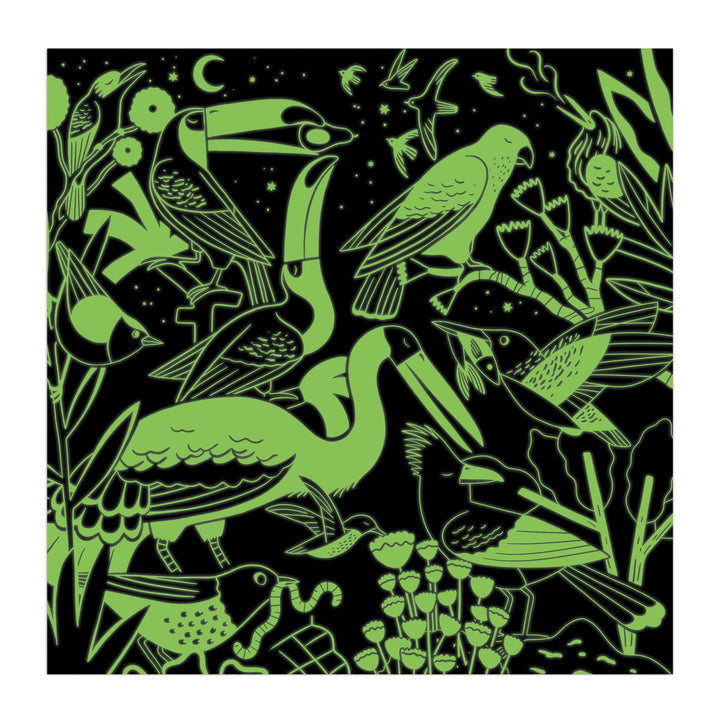 Puzzle: Glow-in-the-Dark Birds Illuminated