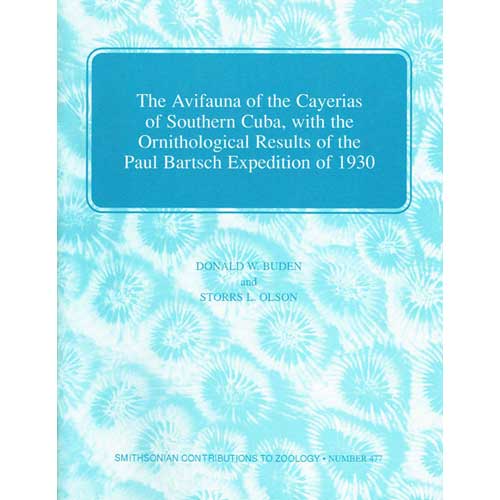 Book cover and/or sample page of The Avifauna of the Cayerias of Southern Cuba, with the Ornithological Results of the Paul Bartsch Expedition of 1930