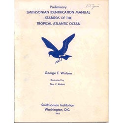 Book cover and/or sample page of Preliminary Smithsonian Identification Manual Seabirds of the Tropical Atlantic Ocean