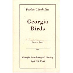 Book cover and/or sample page of Pocket Check List Georgia Birds