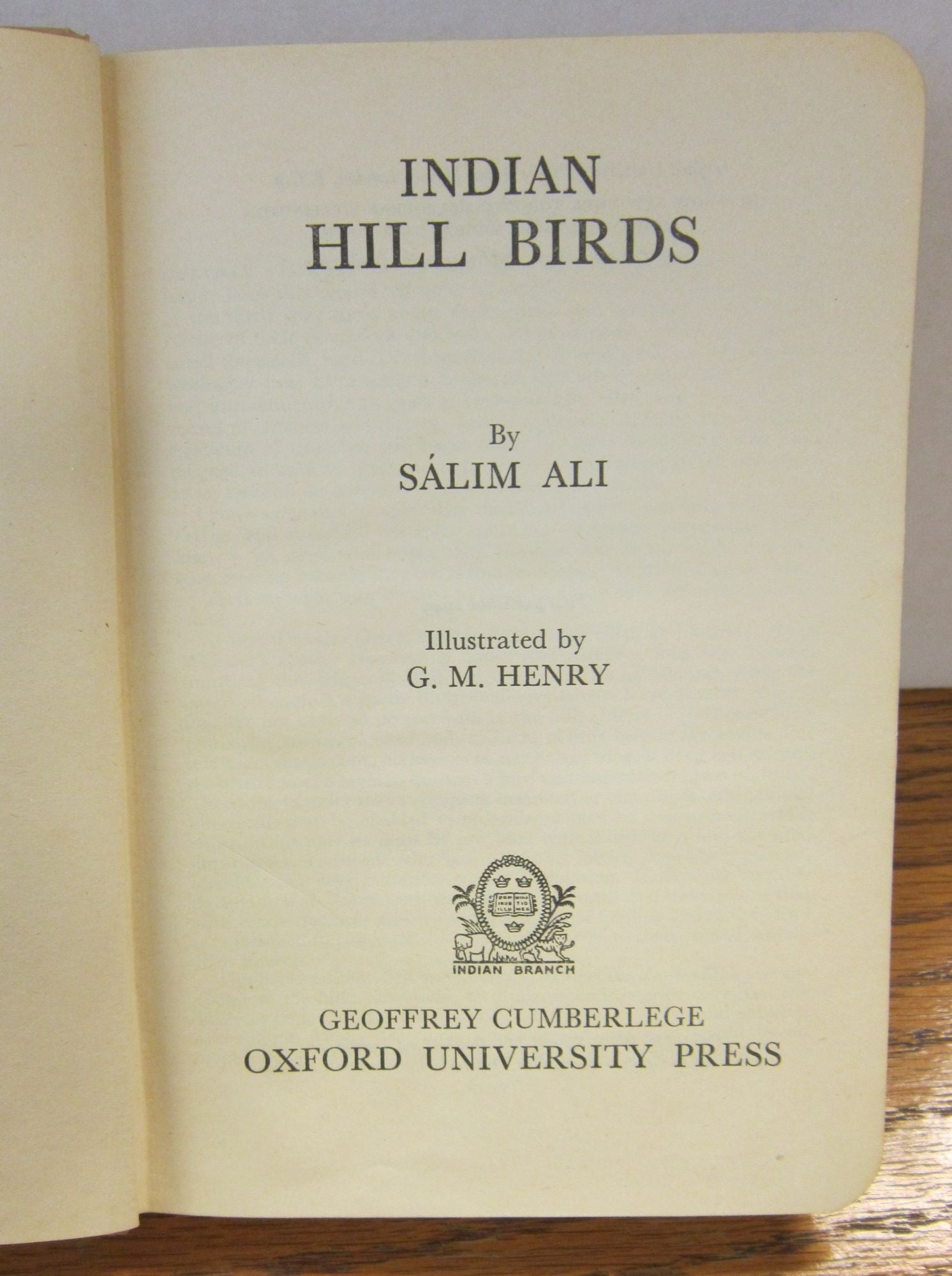 Book cover Indian Hill Birds