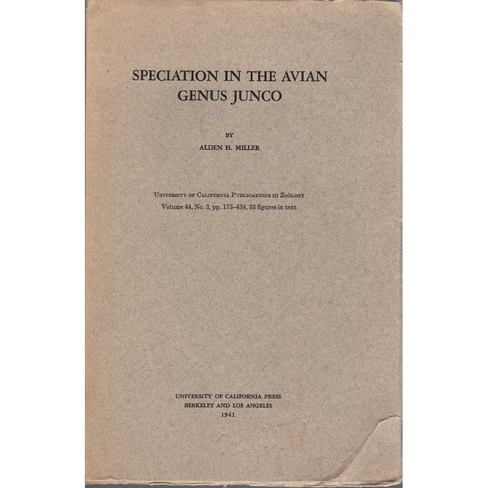 Book cover and/or sample page of Speciation in the Avian Genus Junco