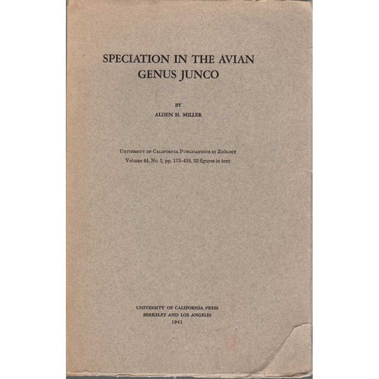 Book cover and/or sample page of Speciation in the Avian Genus Junco