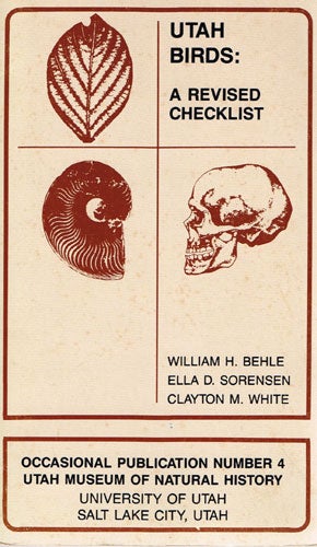 Book cover and/or sample page of Utah Birds: A Revised Checklist