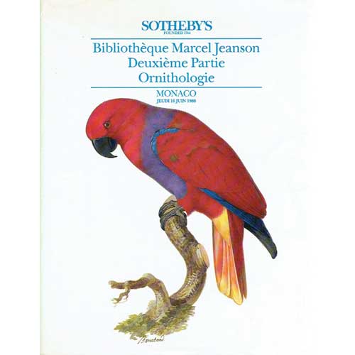Book cover and/or sample page of Bibliotheque Marcel Jeanson Deuxieme Partie Ornithologie