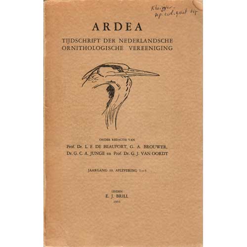 Book cover and/or sample page of Ardea: Tijdschrift Der Nederlandsche Ornithologische Vereeniging
