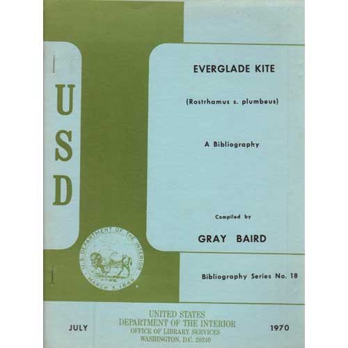 Book cover and/or sample page of Everglade Kite [Rostrhamus s. plumbeus] : A Bibliography