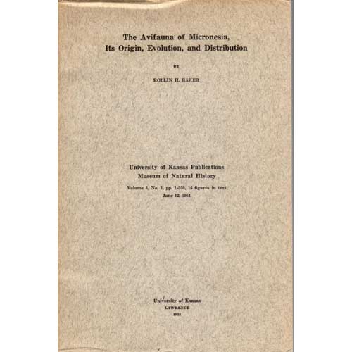 Book cover and/or sample page of The Avifauna of Micronesia, Its Origin, Evolution, and Distribution
