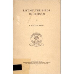Book cover and/or sample page of List of the Birds of Surinam