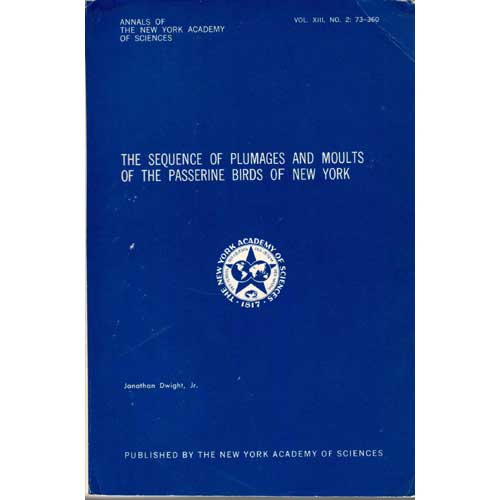 Book cover and/or sample page of The Sequence of Plumages and Moults of Passerine Birds of New York