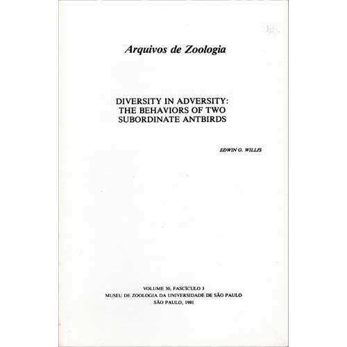 Book cover and/or sample page of Diversity in Adversity: The Behaviors of Two Subordinate Antbirds