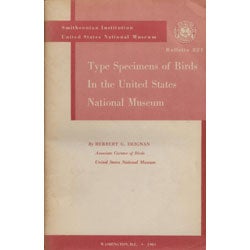 Book cover and/or sample page of Type Specimens of Birds in the United States National Museum