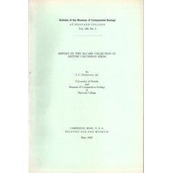 Book cover and/or sample page of Report on the McCabe Collection of British Columbian Birds