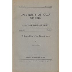 Book cover and/or sample page of A Revised List of the Birds of Iowa
