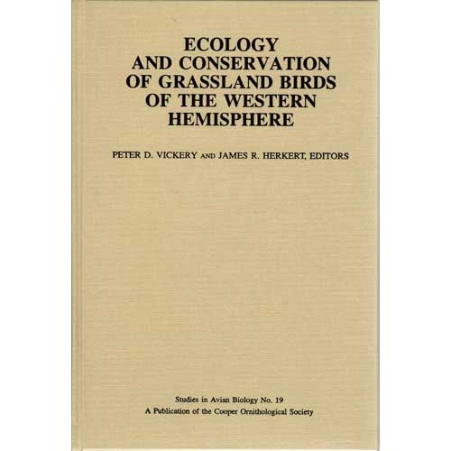 Book cover and/or sample page of Ecology and Conservation of Grassland Birds of the Western Hemisphere (HC). SAB No. 19
