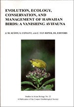 Book cover and/or sample page of Evolution, Ecology, Conservation, and Management of Hawaiian Birds: A Vanishing Avifauna. SAB #22
