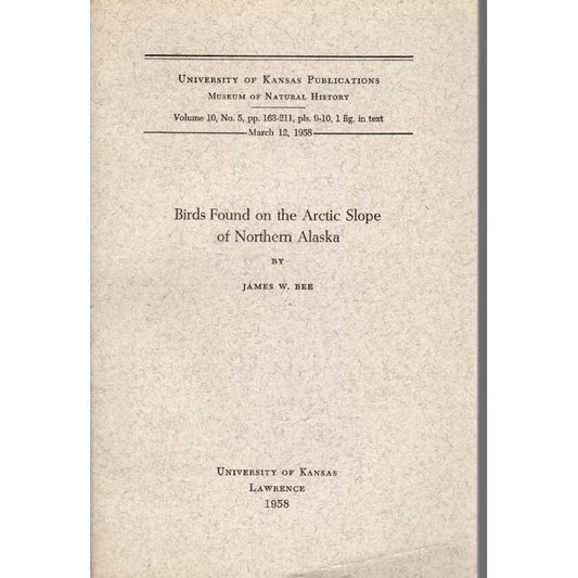 Book cover and/or sample page of Birds Found on the Arctic Slope of Northern Alaska.