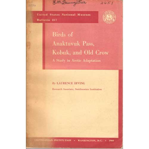 Book cover and/or sample page of Birds of Anaktuvuk Pass, Kobuk, and Old Crow: A Study in Arctic Adaptation