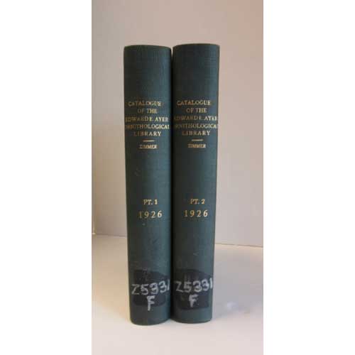 Book cover and/or sample page of Catalogue of the Edward E. Ayer Ornitholgical Library