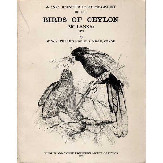 Book cover and/or sample page of A 1975 Annotated Checklist of the Birds of Ceylon (Sri Lanka)