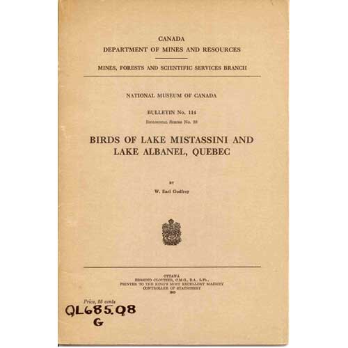 Book cover and/or sample page of Birds of Lake Mistassini and Lake Albanel, Quebec