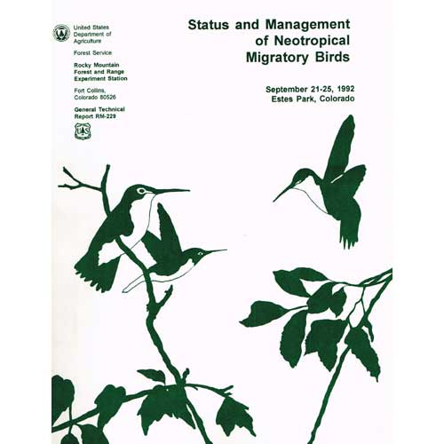 Book cover and/or sample page of Status and Management of Neotropical Migratory Birds