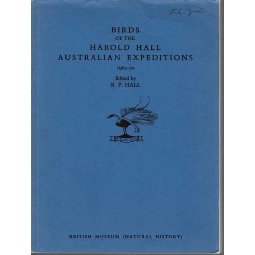 Book cover and/or sample page of Birds of the Harold Hall Australian Expeditions, 1962-1970.