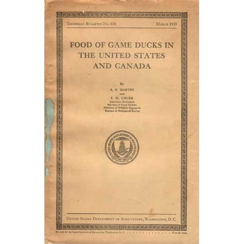 Book cover and/or sample page of Food of Game Ducks In the United States and Canada