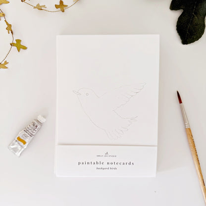 Paintable Bird Watercolor Notecards