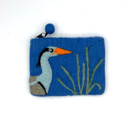 Bird Portrait Felt Pouch