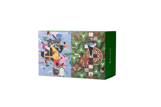 Puzzle: Charley Harper Charley Harper 120-Piece Double-Sided Jigsaw Puzzle Set